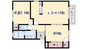 網干駅 徒歩44分 2階の物件間取画像